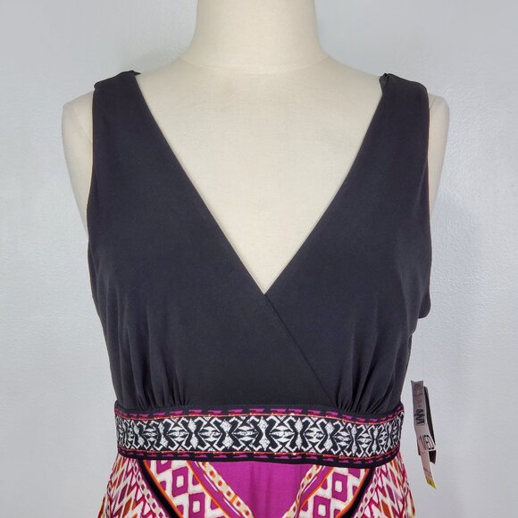 Studio One Empire Waist V-Neck Sleeveless Maxi Dress Style 50919X NEW NWT Size M - Picture 2 of 16